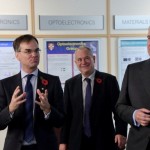 The Duke with Professor Andy Parker, Head of Cavendish Laboratory and Professor Rob Kennicutt, Head of School of Physical Sciences at The University of Cambridge.