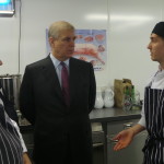 The Duke meets catering Apprentices at Gloucestershire Launchpad