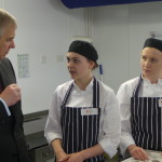 The Duke meets catering Apprentices at Gloucestershire Launchpad