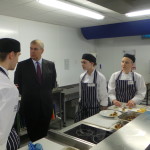 The Duke meets catering Apprentices at Gloucestershire Launchpad