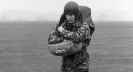 First parachute jump from an aircraft, aged 18 © PA