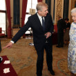 Her Majesty The Queen with HRH The Duke of York at the UK technology event at Buckingham Palace