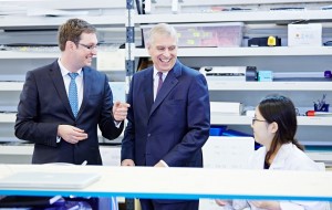 The Duke with Engineers at the ROLI production facility, East London.