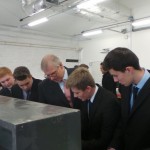 The Duke meets students working on Electronics Projects, UTC Swindon.