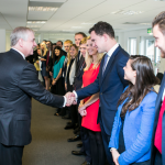 The Duke meeting the Seven Hills team