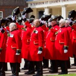 Chelsea Pensioners give three cheers for  King Charles II, HM The Queen and The Duke of York