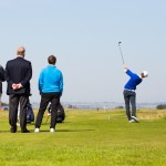 The Duke watching the Final Round Tournament.