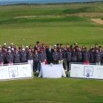 The Duke with the players at The Duke of York Young Champions Trophy Prize giving, 2015.