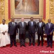 The Duke of York, Joseph Boakai Vice President of Liberia, His Excellency Olusegun Obasanjo, Peter Mutharika President of Malawi, Hage Geingob President of Namibia, Akinwunmi Ambode Governor of Lagos State, Aliko Dangote and Mr Abdisalam Omer Somalia Foreign Affairs Minister attend Pitch@Palace Africa.