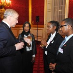 The Duke of York meets young people on the Teens and Toddlers programme at St. James's Palace.