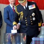 The Duke of York places his message in The Royal British Legion's Battle of Jutland Capsule