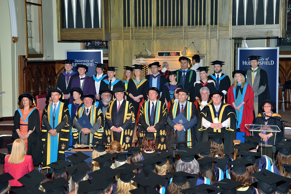 The Duke of York, Chancellor, attends graduation ceremonies at the University of Huddersfield