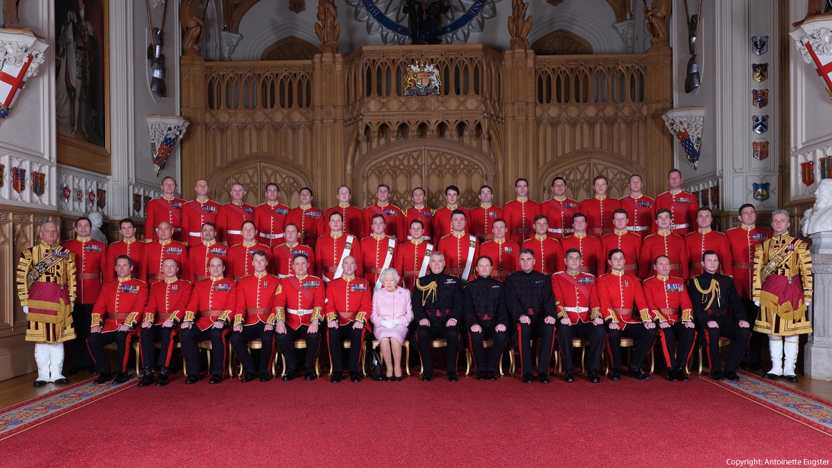 HM The Queen and HRH The Duke of York with the Grenadier Guards