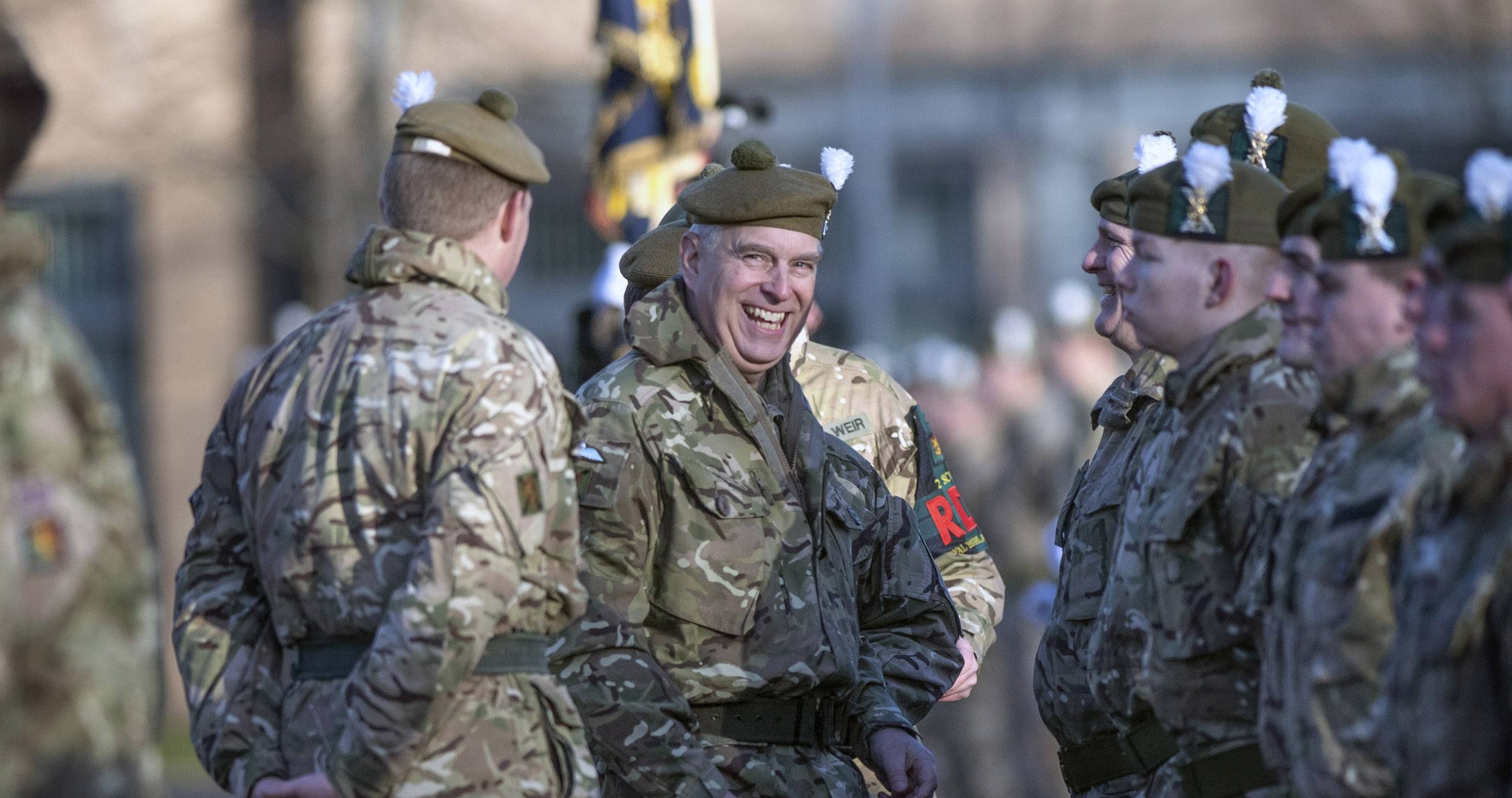 The Duke of York, Royal Colonel, presents medals to the 2 Scots